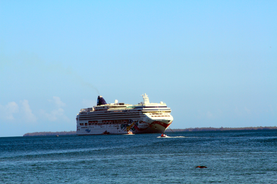 Cruise ship gliding peacefully on the ocean, reflecting the calm and balance that anxiety somatic healing helps restore through body-based practices. Large cruise ship sailing calmly across open water, symbolizing the steady grounding and release that anxiety somatic healing brings to body and mind.